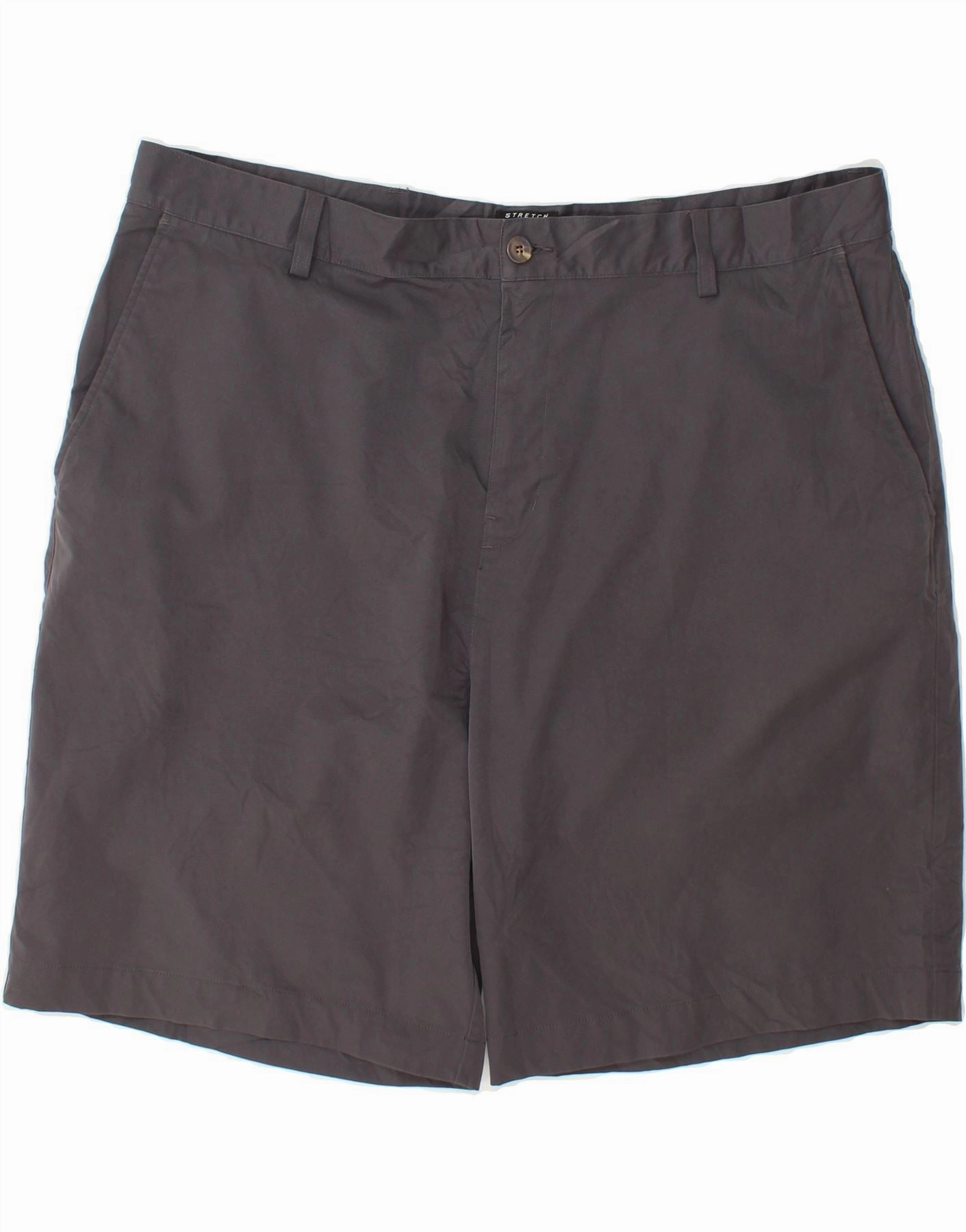 Soft Motion ADIDAS Mens Climalite Chino Shorts W42 2XL Grey Polyester