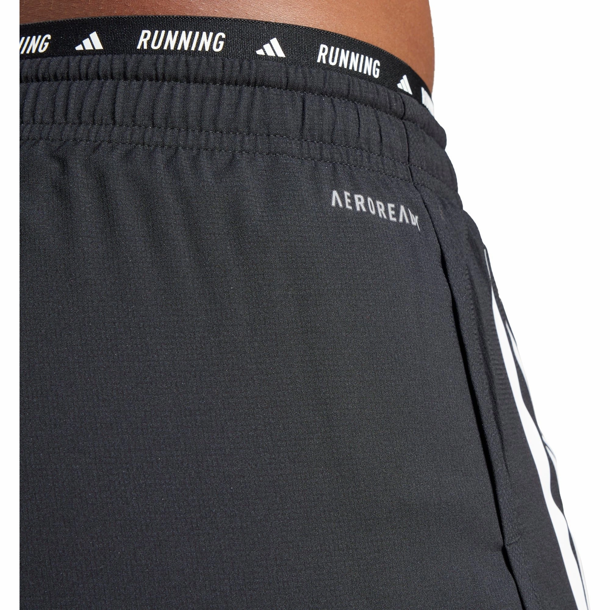 adidas Own The Run 3 Stripes 2 In 1 Womens Running Shorts - Black Odor-resistant Quick Fit Wear