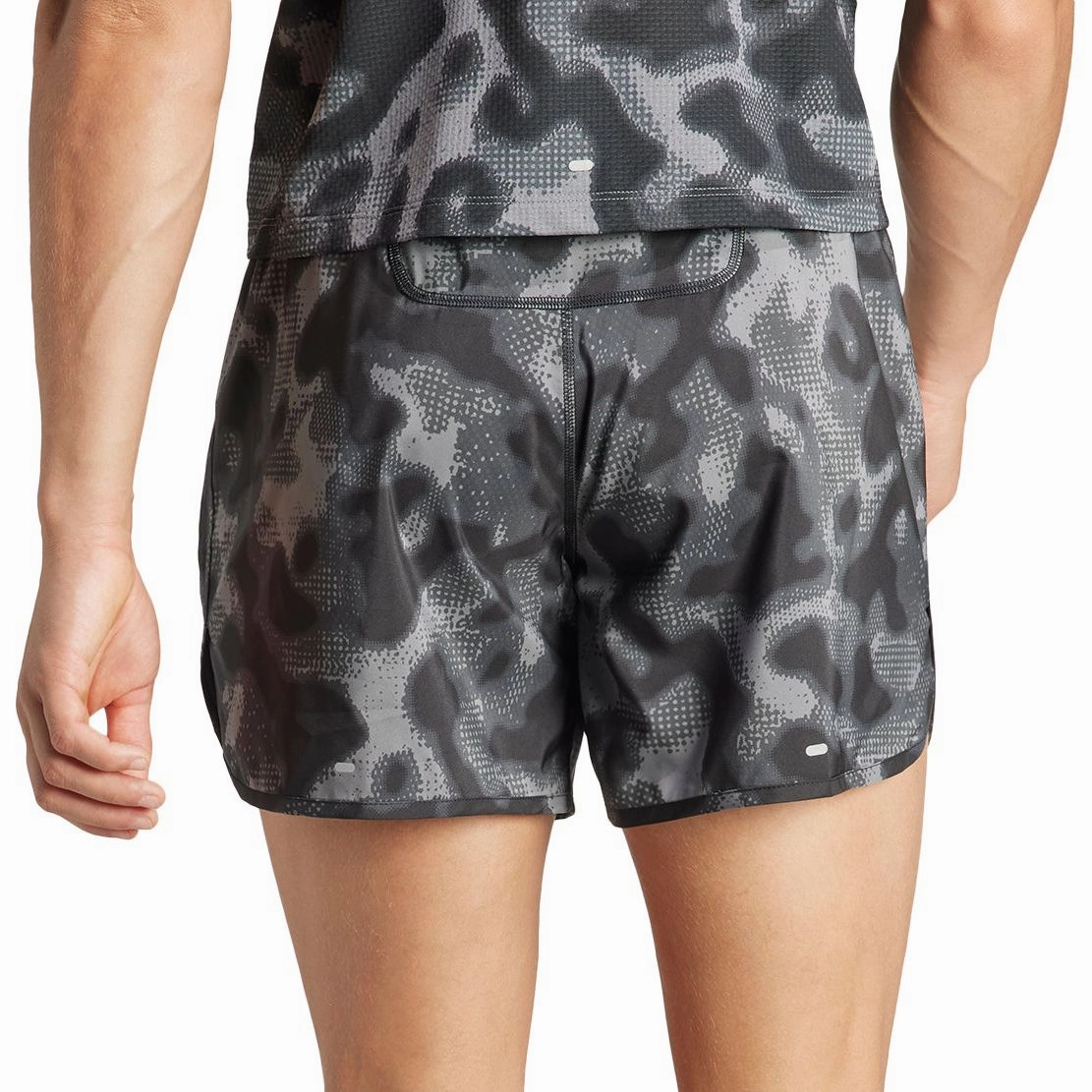 adidas Own The Run 3 Stripes 5 Inch Mens Running Shorts - Grey All Day Fit Active Performance