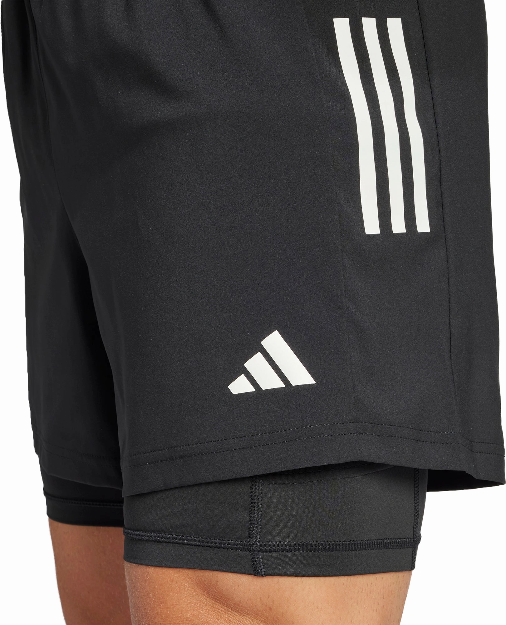 adidas Own The Run ClimaCool 2 In 1 Mens Running Shorts - Black Eco Friendly Dye Process