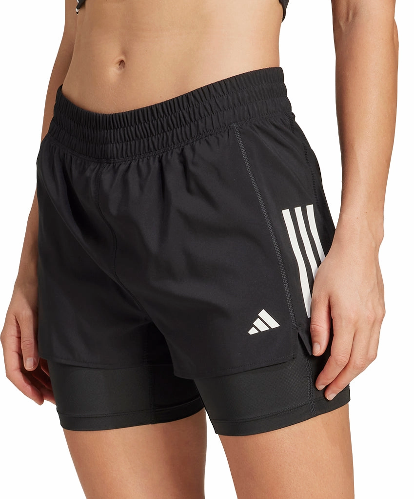 Chill Vibes Fit adidas Own The Run ClimaCool 2 In 1 Womens Running Shorts - Black