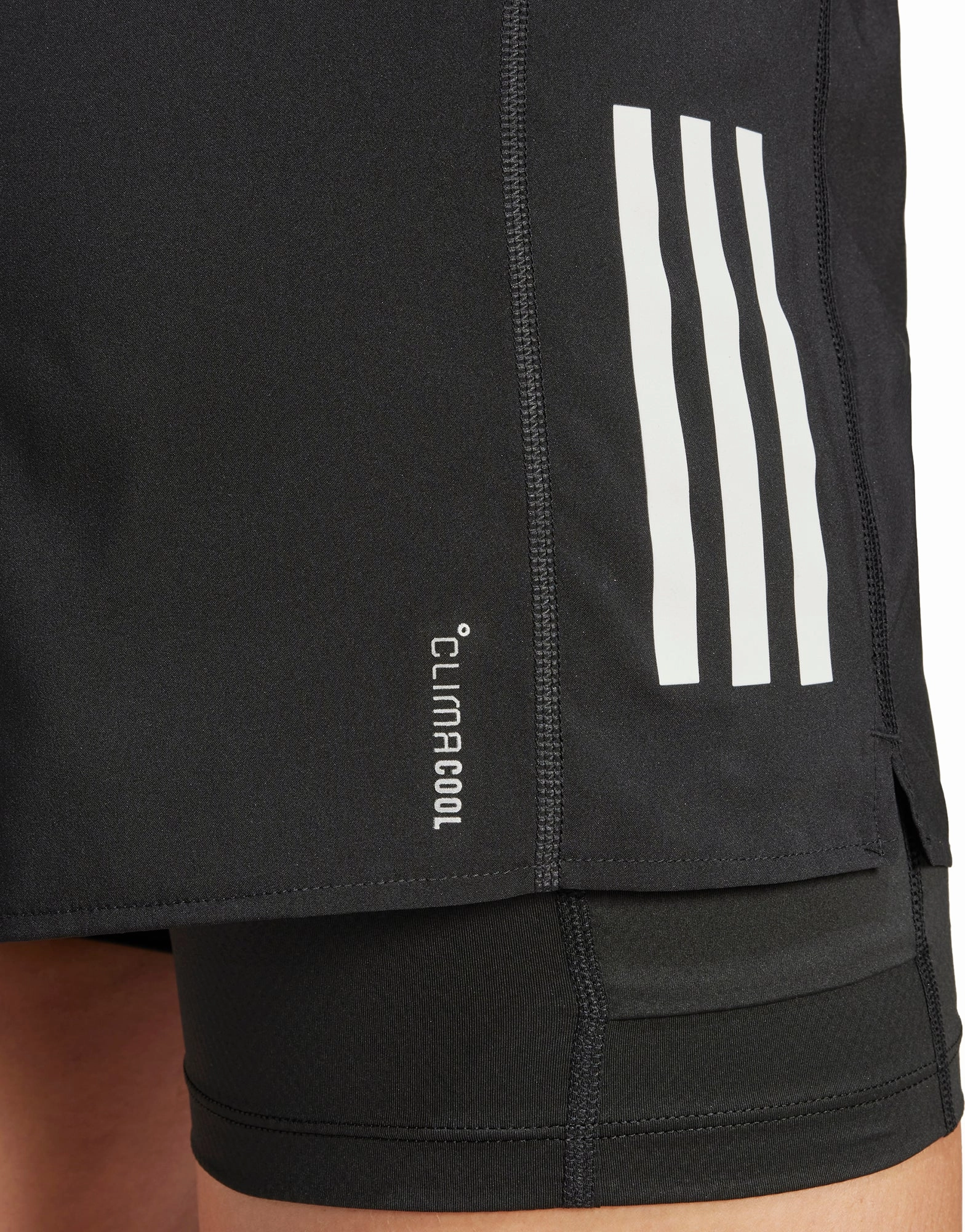 Trendy Mood Business casual adidas Own The Run ClimaCool 2 In 1 Womens Running Shorts - Black