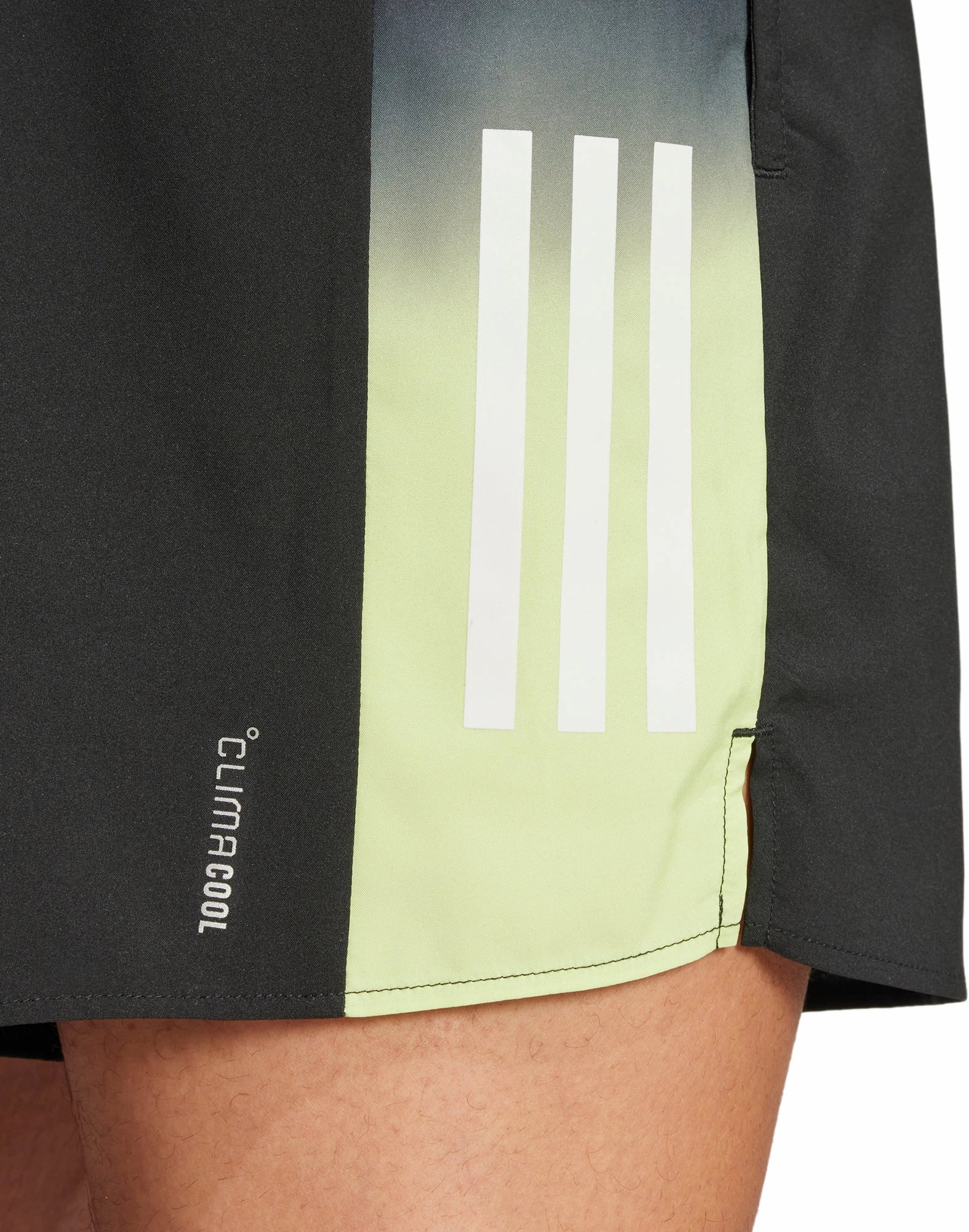 Breathable fabric Fun Patterns adidas Own The Run Colour Block 7 Inch Mens Running Shorts - Black