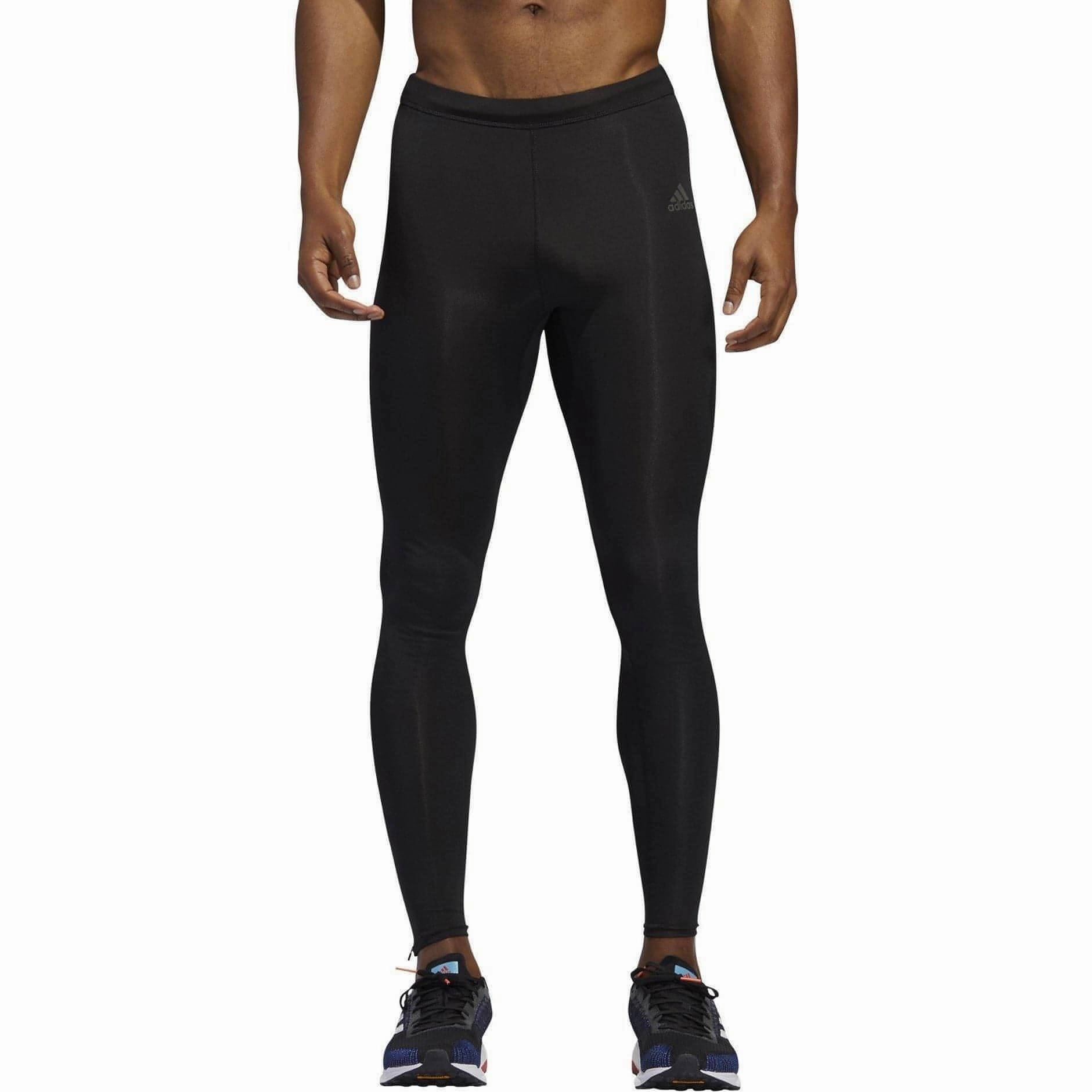 Balanced Comfort adidas Own The Run Mens Long Running Tights - Black