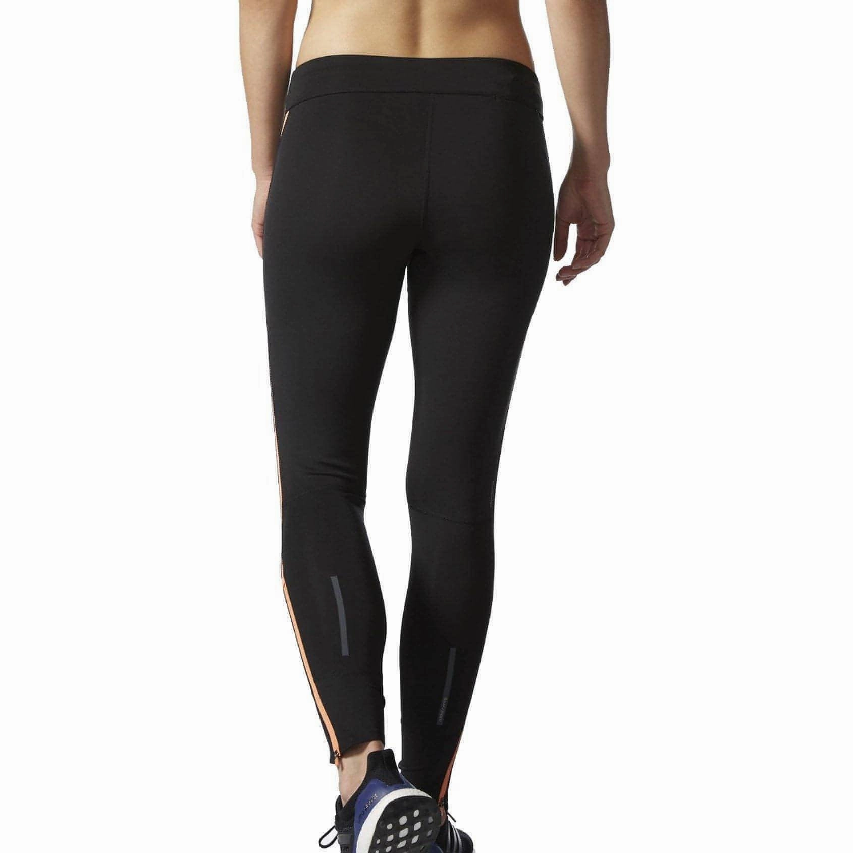 adidas Response Womens Long Running Tights - Black Motion Support Fresh Look