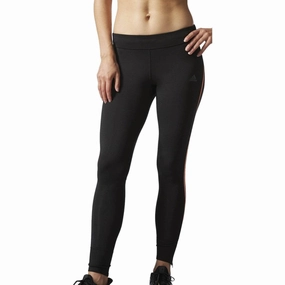 Outdoor Wear Sleek and Stretchy adidas Response Womens Long Running Tights - Black