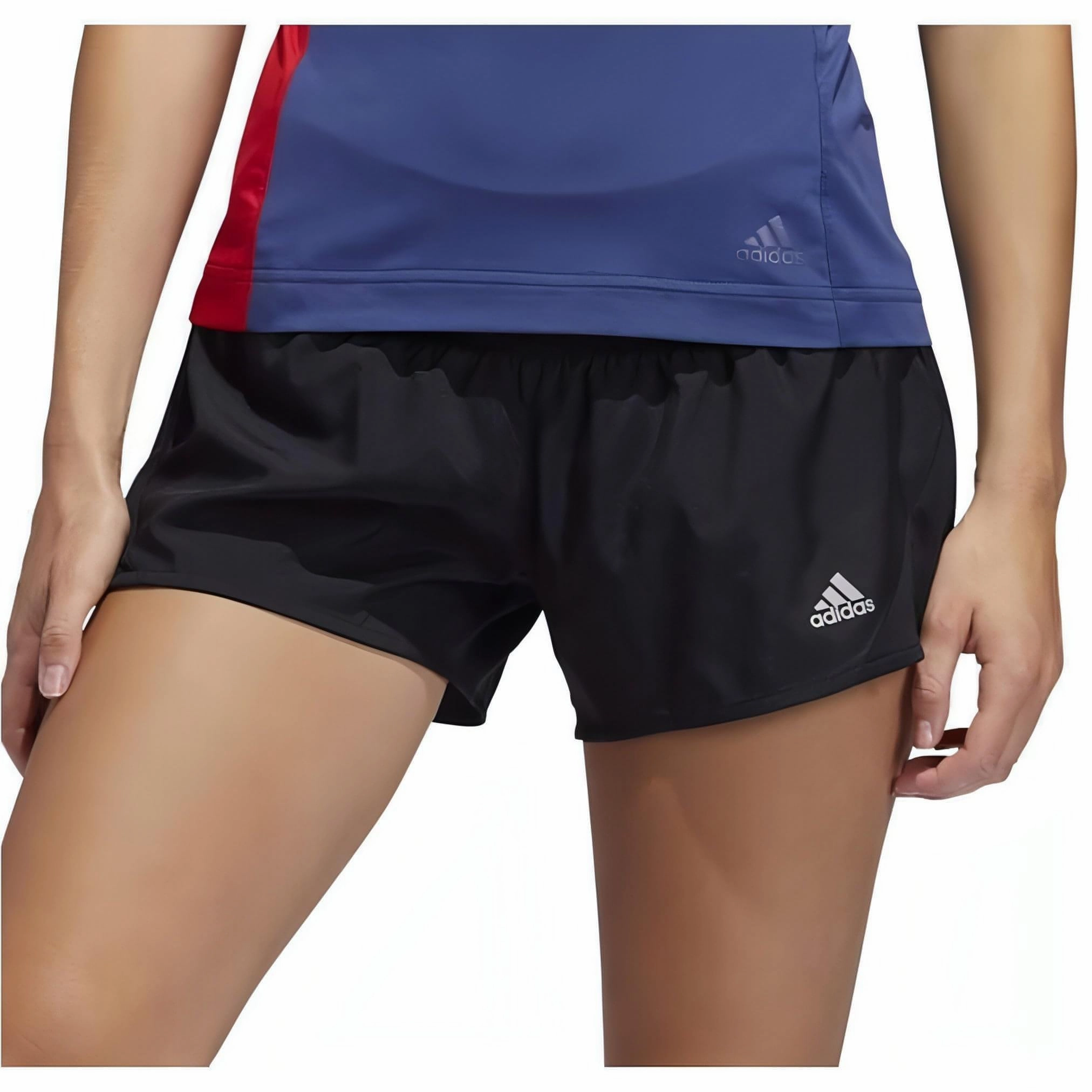 adidas Run It 4 Inch Womens Running Shorts - Black Evening Wear Elastic Band
