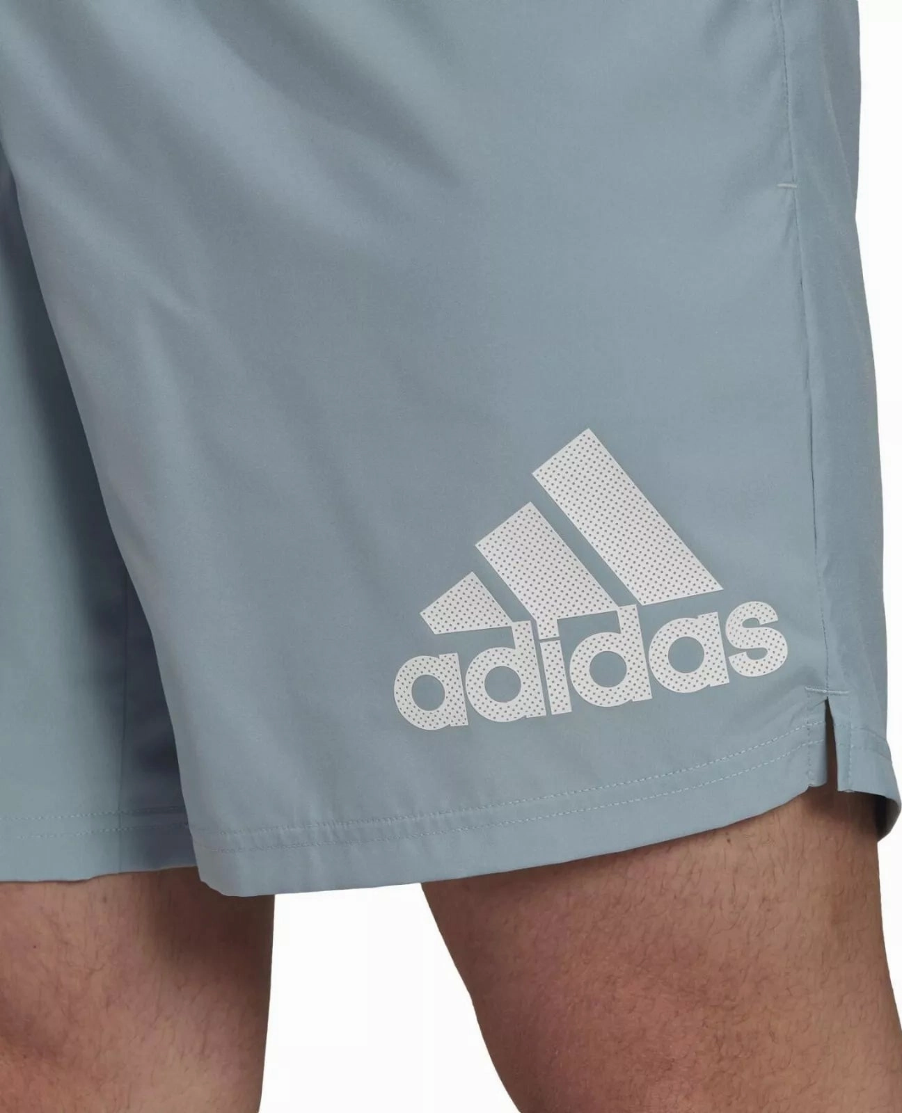 adidas Run It 5 Inch Mens Running Shorts - Grey Preppy Style cheering section