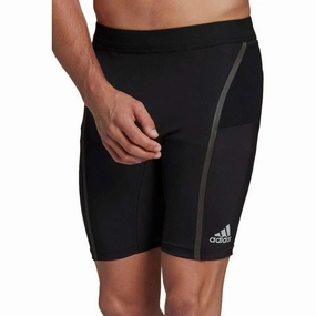 Everyday Wear adidas Saturday Mens Short Running Tights - Black