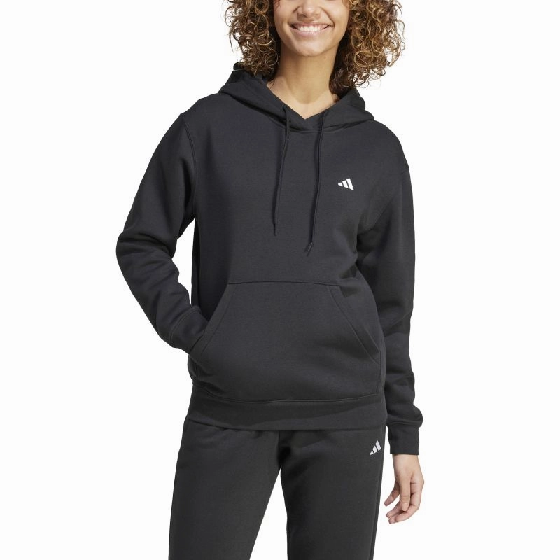 Adidas Womens Small Logo Feelcozy Hoodie Warm Lining Sporty Edge