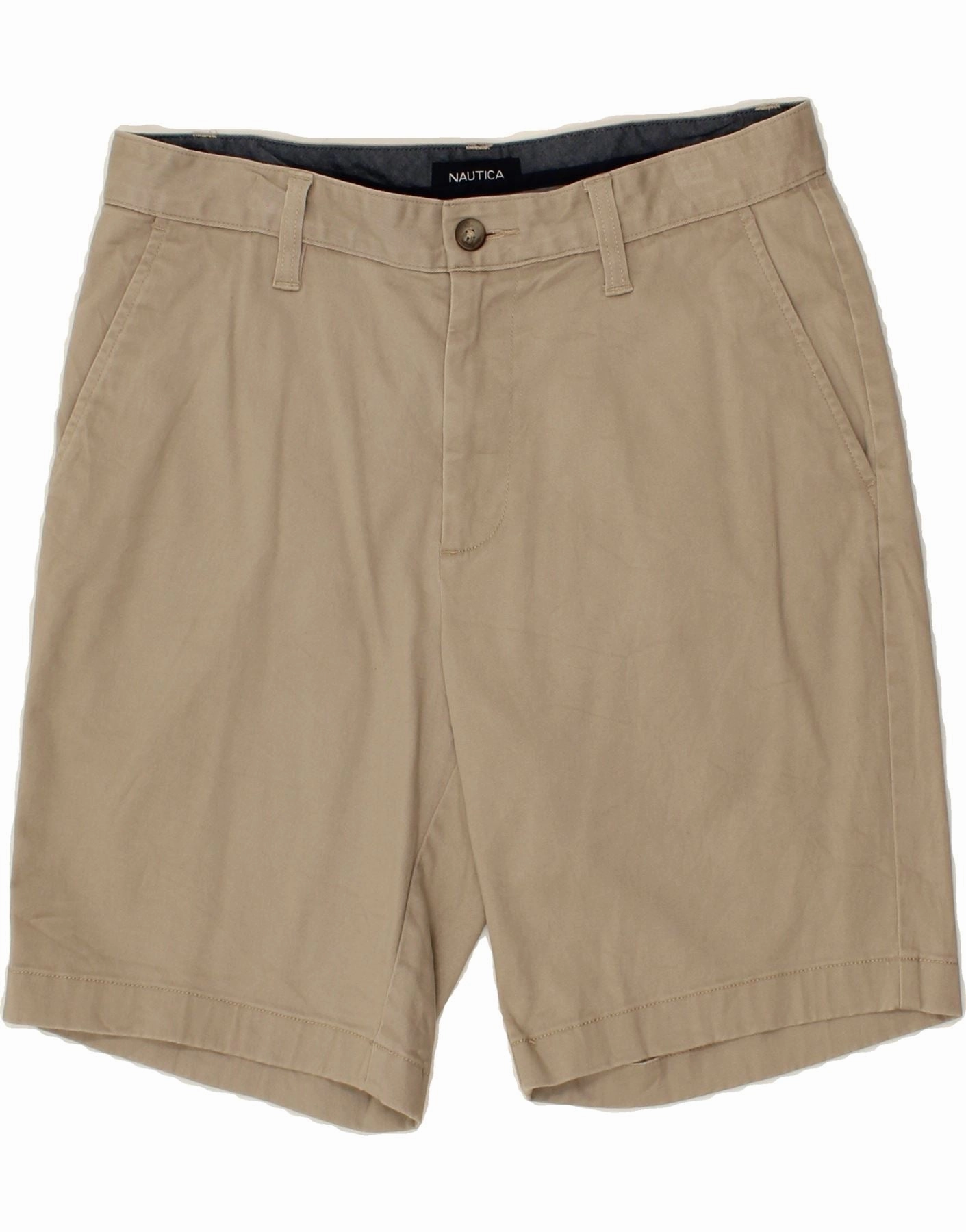 NAUTICA Mens Chino Shorts W30 Medium Beige Cotton Light Layer