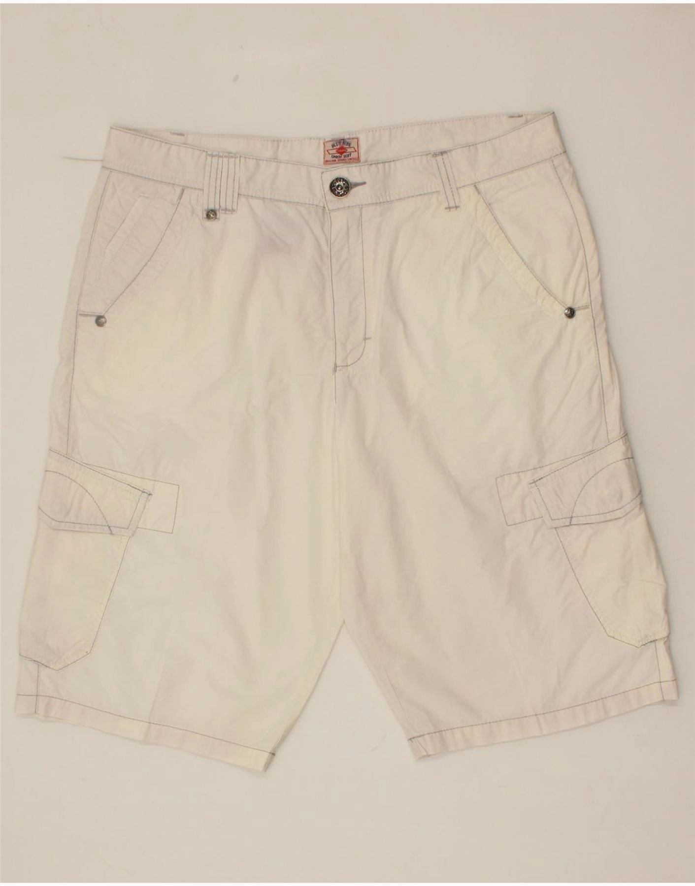 School Uniform VINTAGE Mens Cargo Shorts IT 52 XL W38 White Cotton