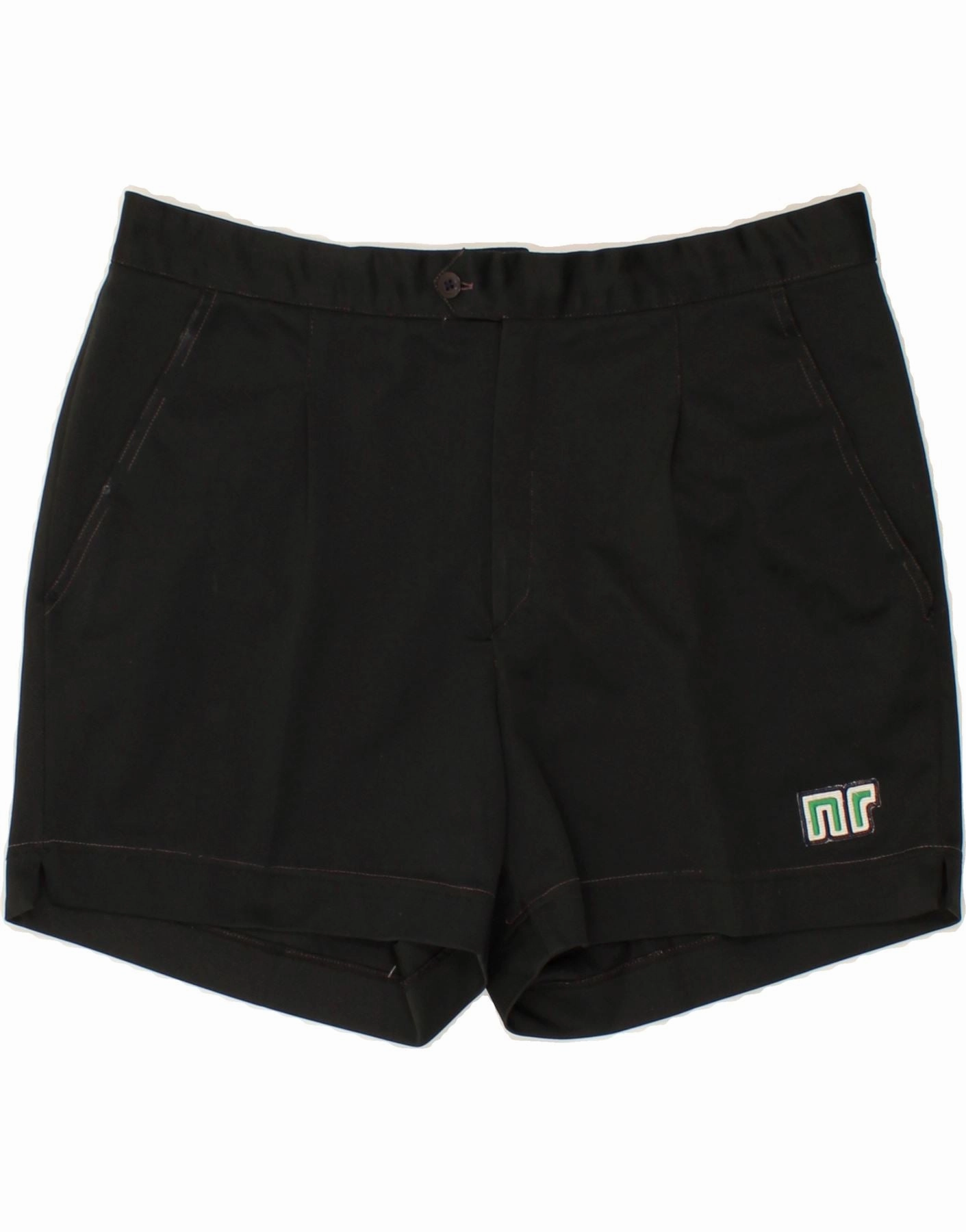 Moisture Wicking Finish Sweat Wicking Fabric VINTAGE Mens Chino Shorts IT 56 3XL W36 Black Cotton