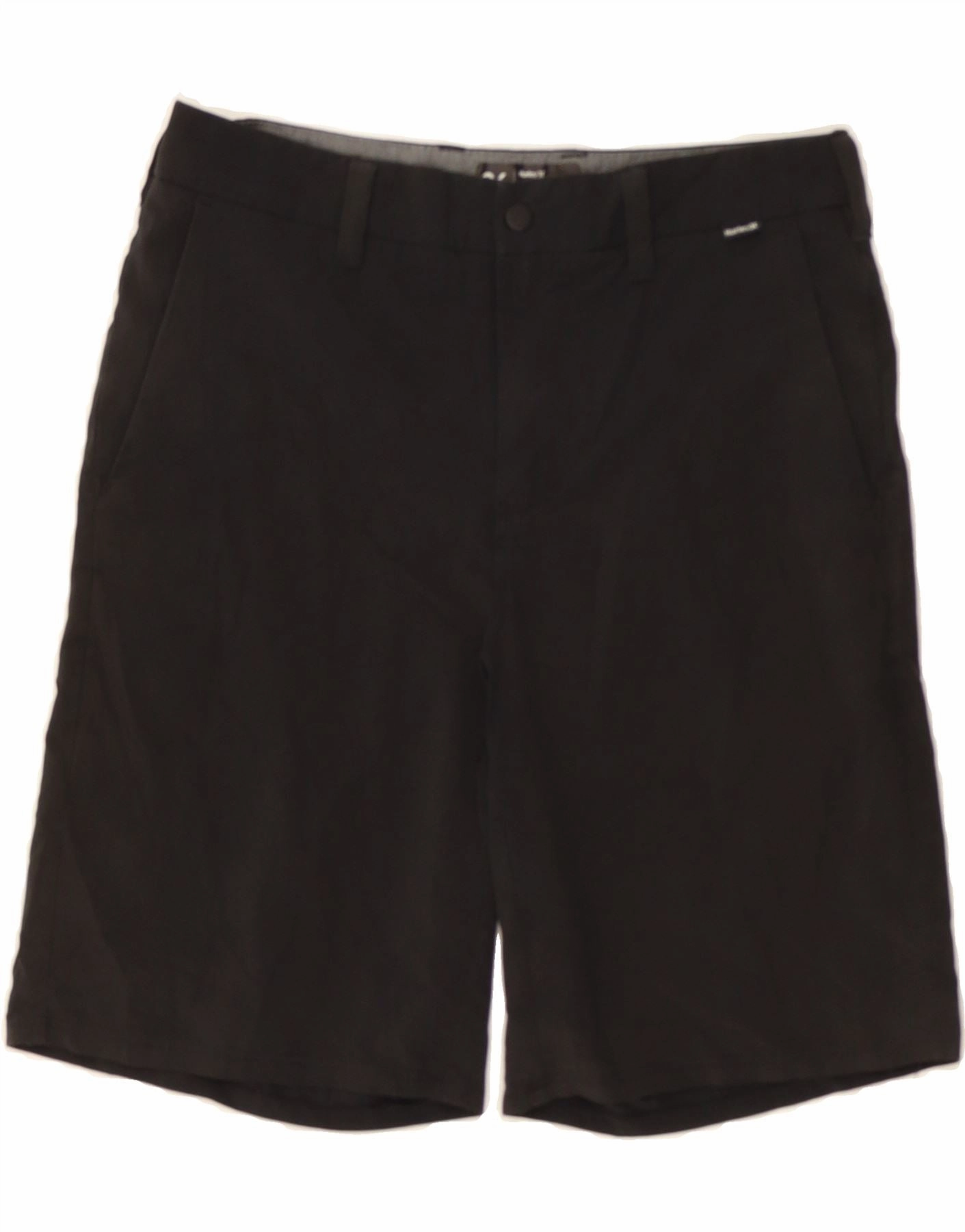 Stretchy Hemline Reflective Trim Detail HURLEY Mens Chino Shorts W26 XS Black