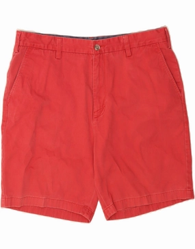 NAUTICA Mens Chino Shorts W36 Large Red Cotton Soft Fabric