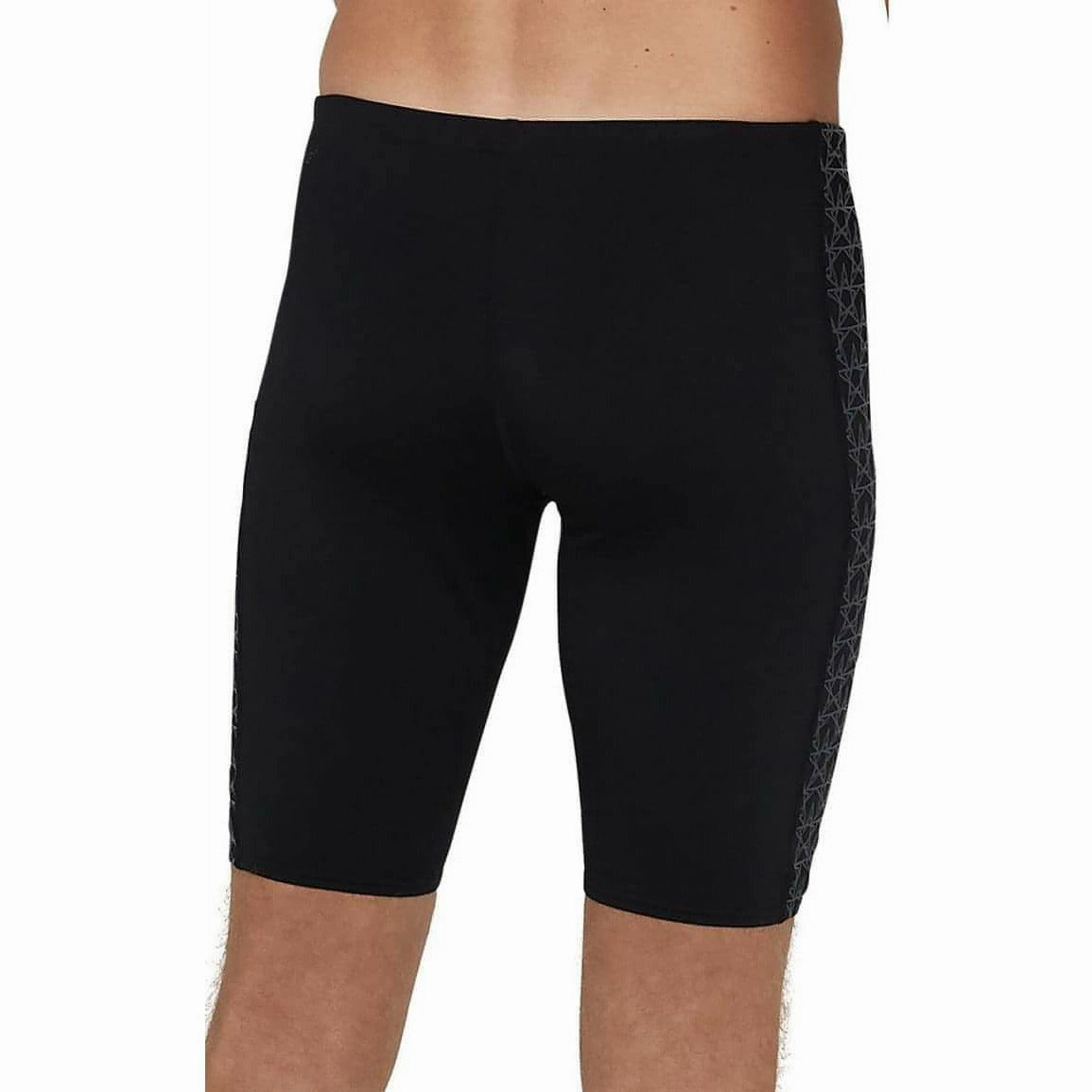 Chic-Appeal Abrasion Resistant Material Speedo Boomstar Splice Mens Swim Jammer Shorts - Black
