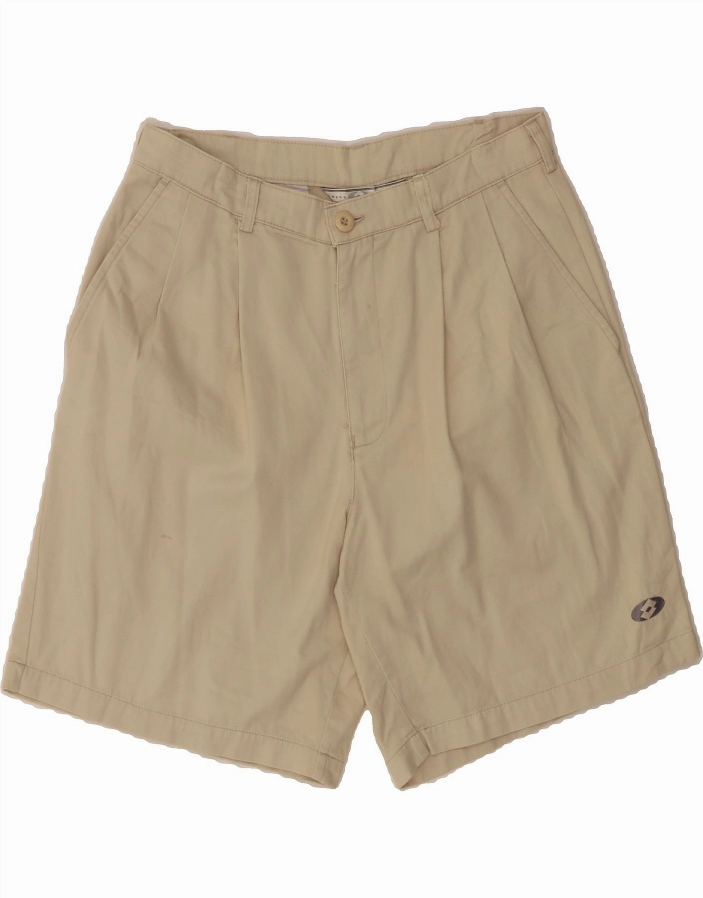 Handmade LOTTO Mens Pegged Chino Shorts UK 36/38 Small W31  Beige Cotton