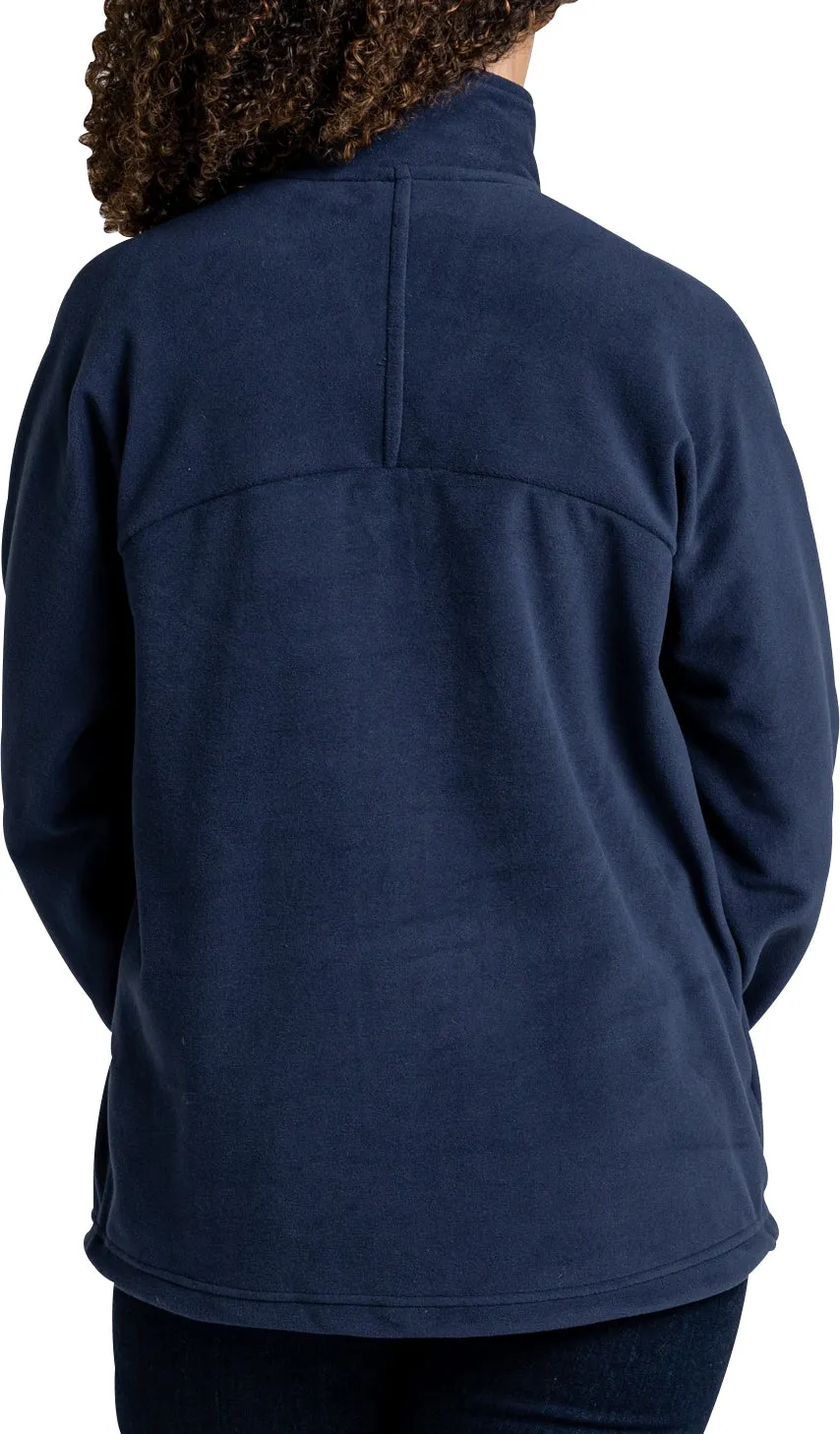 Organic Cotton Blend Minimal Outfit Craghoppers Lani Half Zip Long Sleeve Womens Fleece Top - Blue