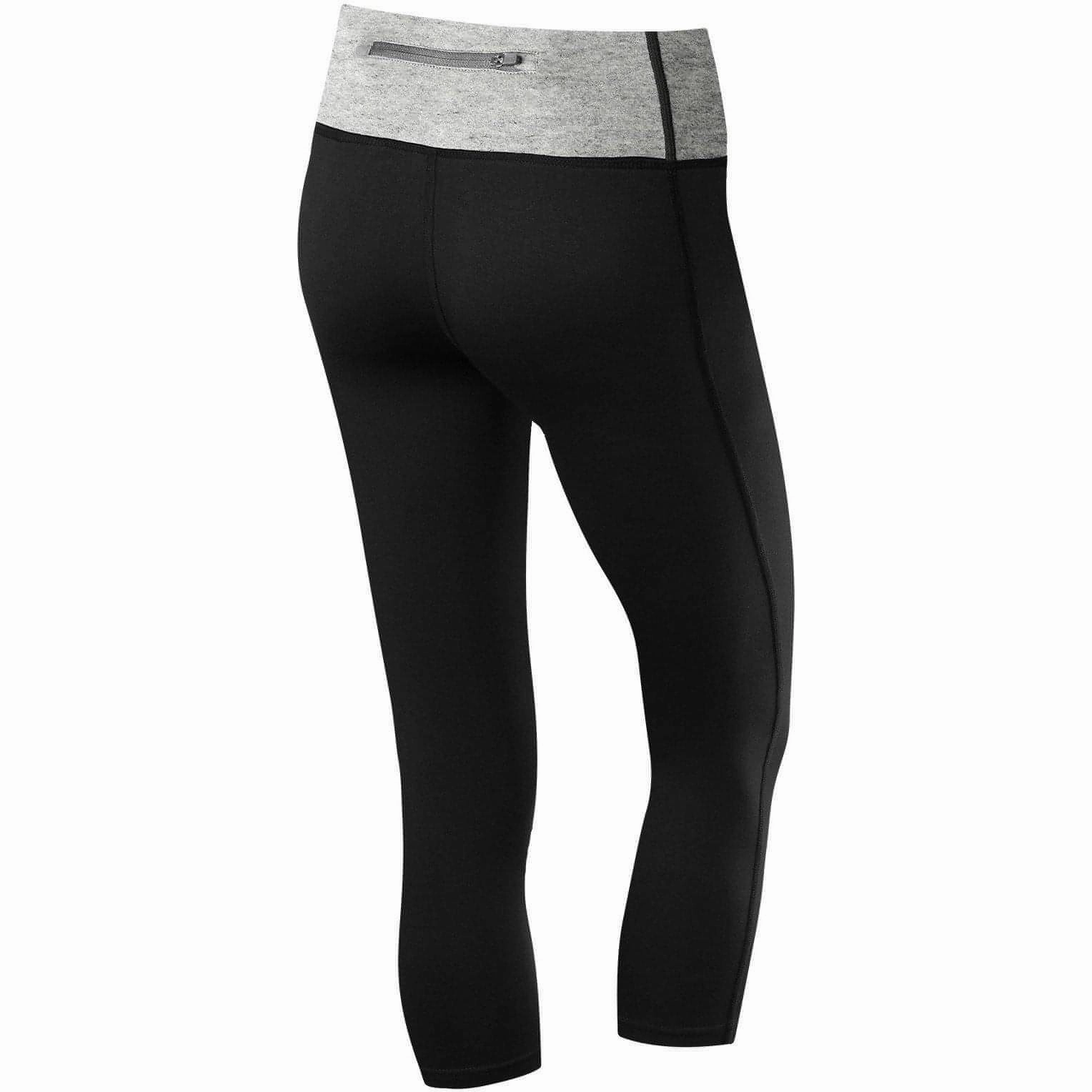 TCA Pro Performance Supreme Womens 3/4 Capri Running Tights - Black Relaxed Comfort Fit Summer Wear Fade Resistant