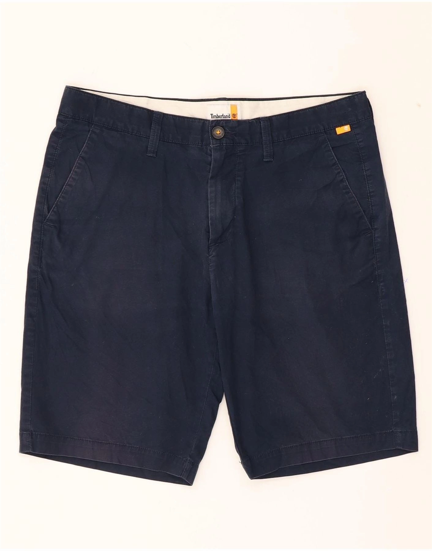 TIMBERLAND Mens Chino Shorts W34 Large  Navy Blue Cotton Everyday Active Relaxed fit style