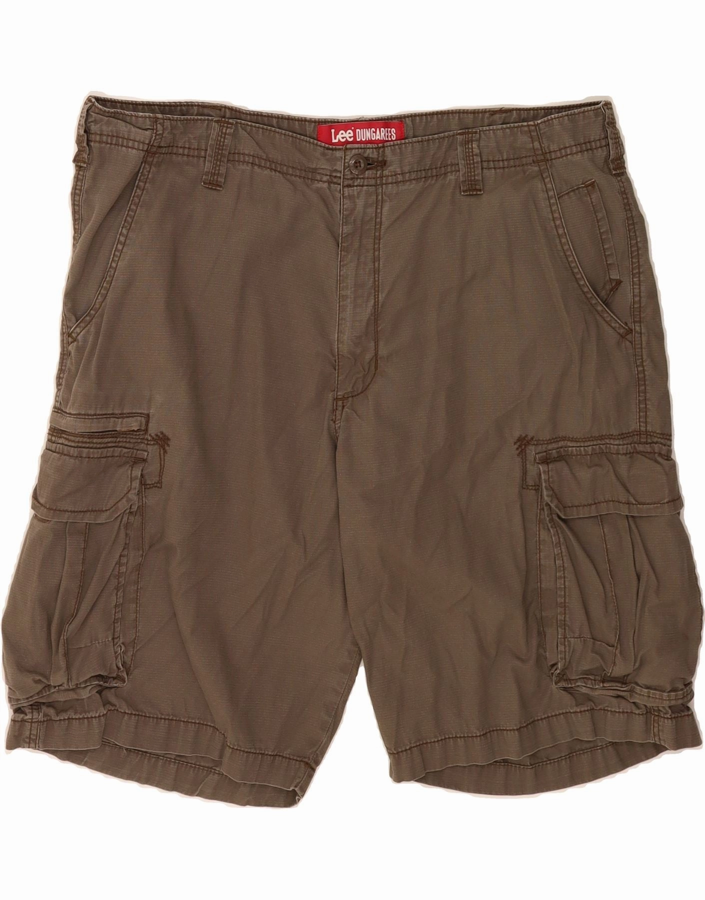 LEE Mens Cargo Shorts W40 XL Brown Cotton Comfy Shape
