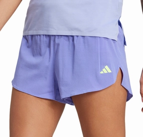 adidas Adizero Gel Womens Running Shorts - Blue Slim Fit Design No Ride Up Technology