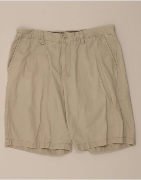 NAUTICA Mens Chino Shorts W34 Large Grey Cotton Relaxed Cut