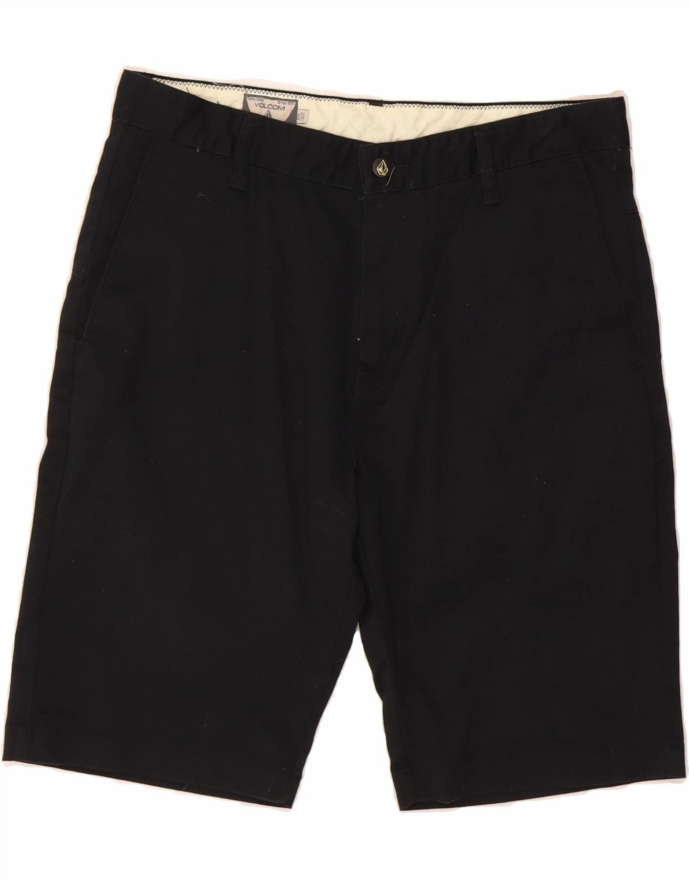 Athletic Design VOLCOM Mens Chino Shorts W32 Medium  Black Cotton