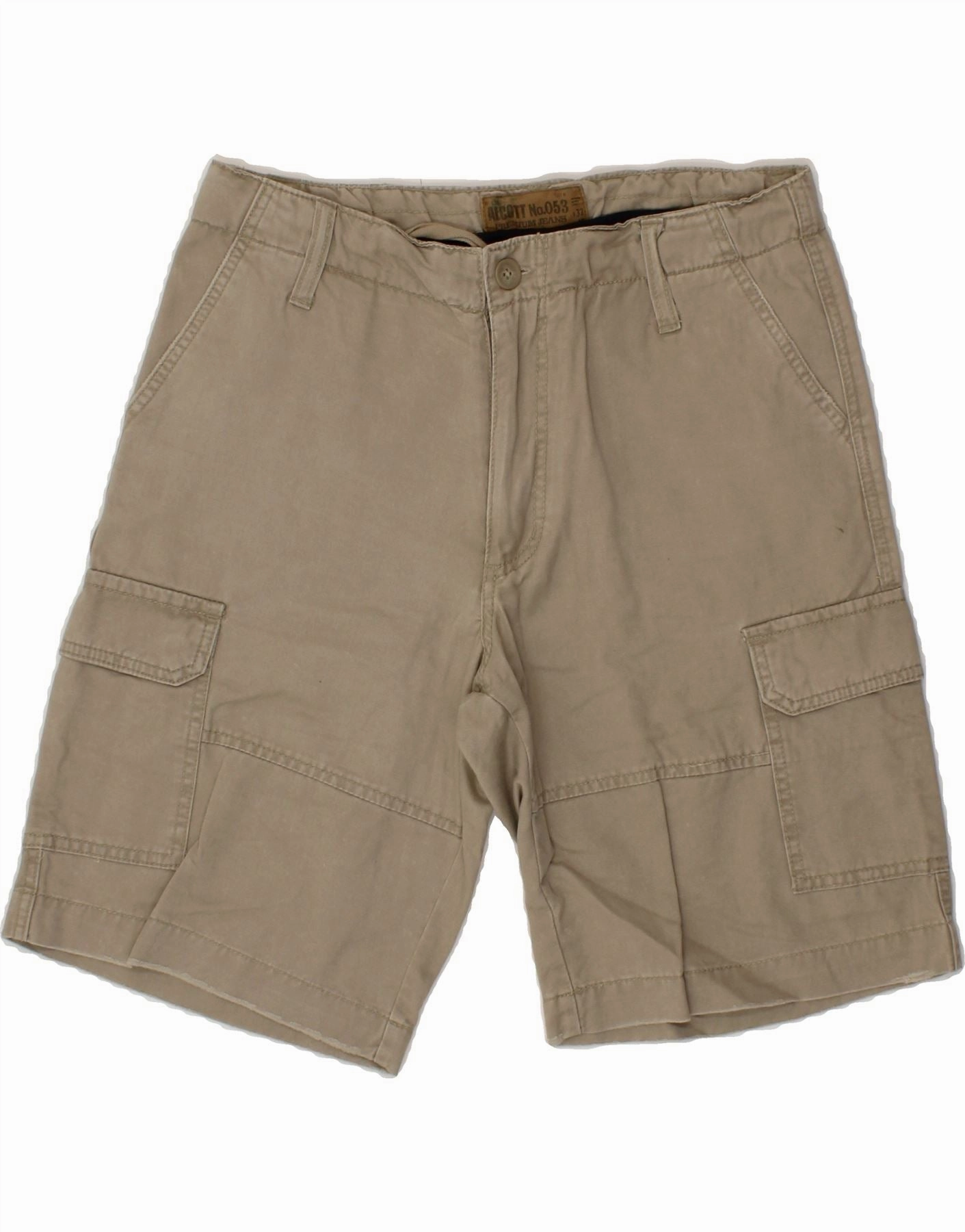 Chill Breeze ALCOTT Mens Cargo Shorts W32 Medium  Beige Cotton