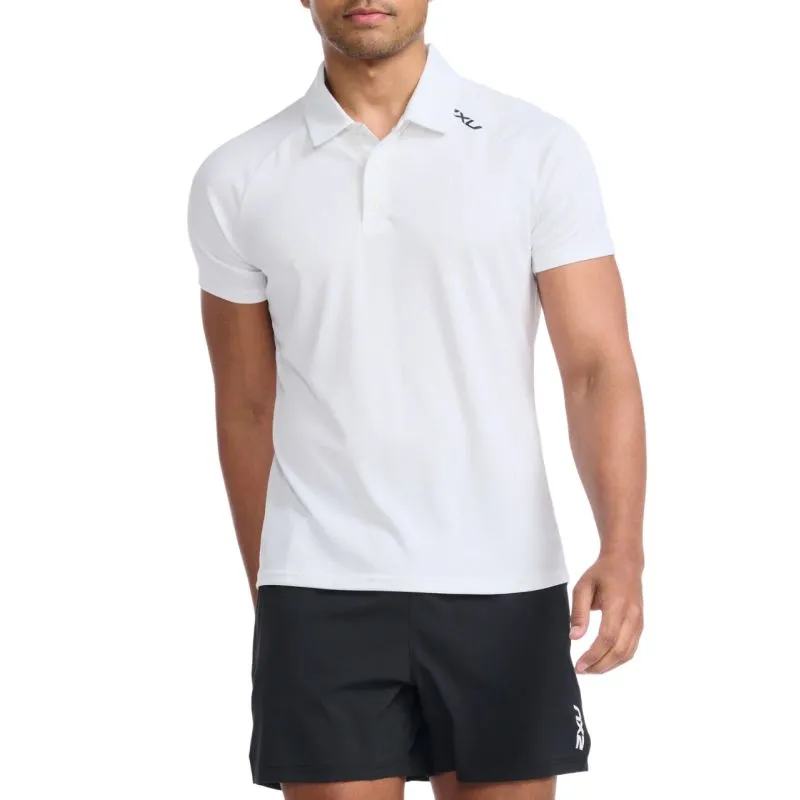 2XU Mens Aspire Polo Longline Hemline Stylish Layer Look