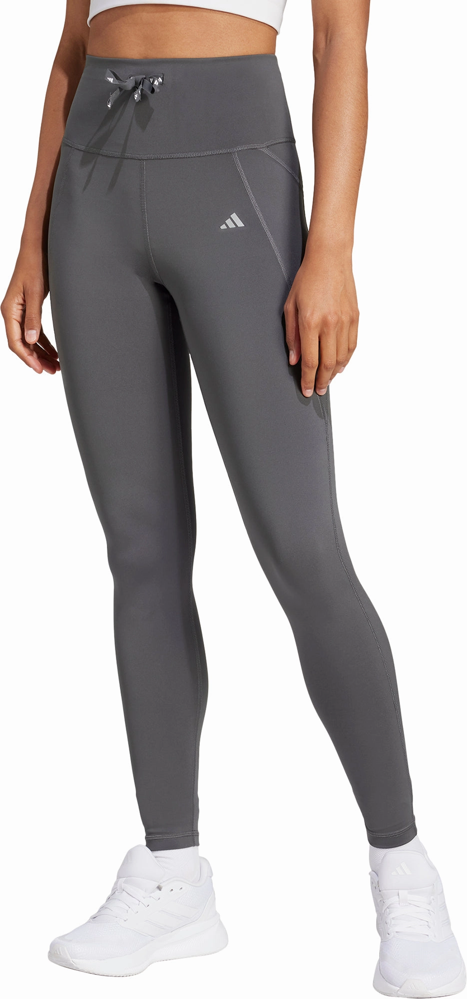 adidas Essentials Womens Long Running Tights - Grey Shape Control