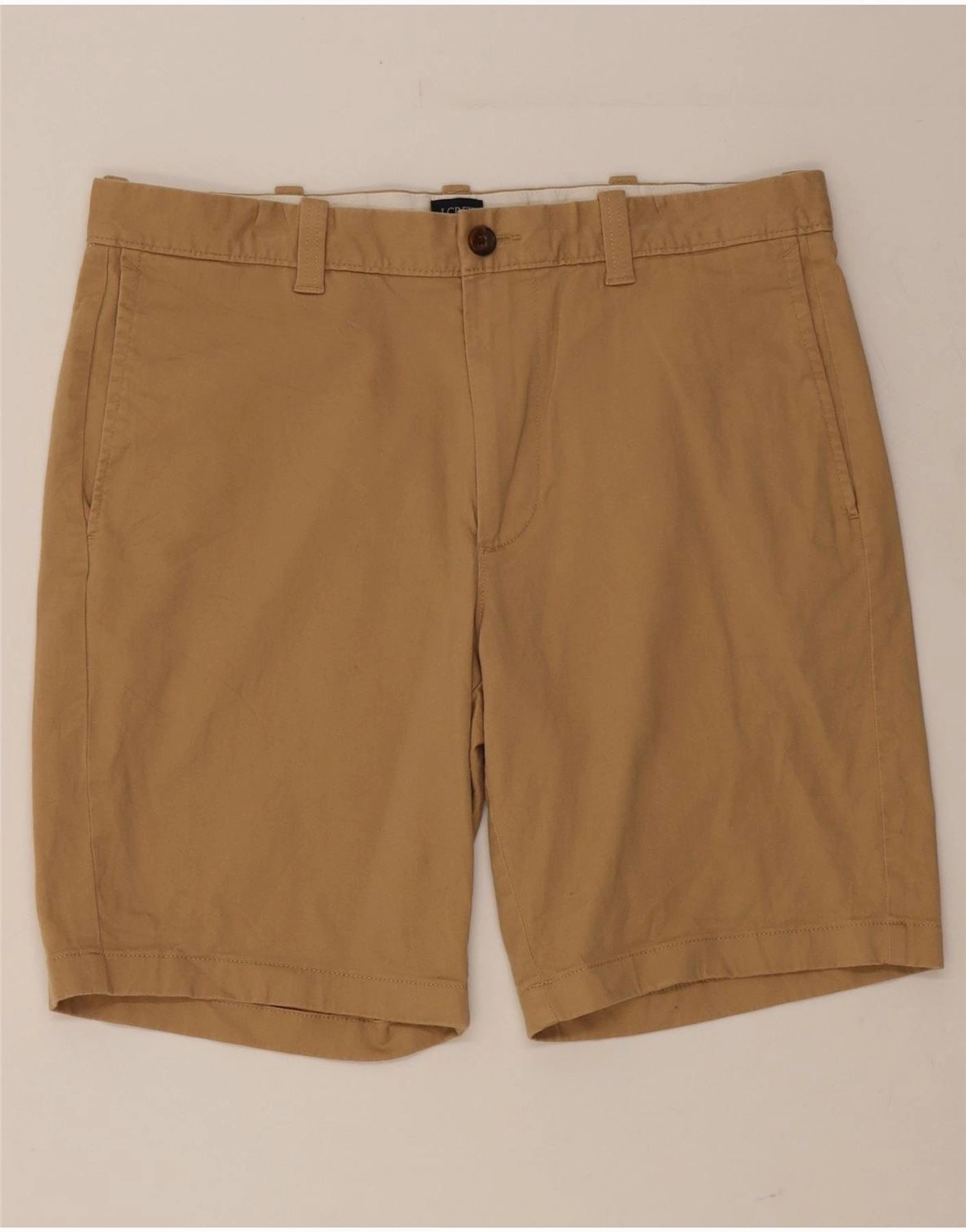 J. CREW Mens Chino Shorts W33 Medium Beige Cotton Move Easy polo shirt