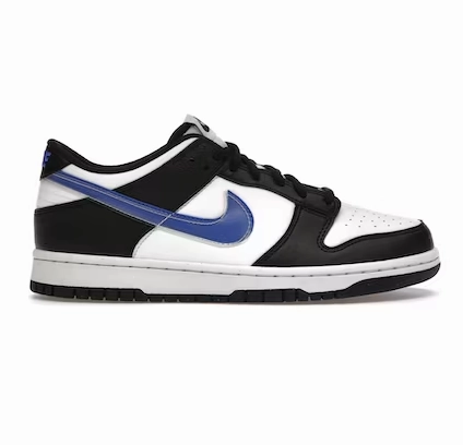 Ergonomic Last Design Thermal Regulation Layer Nike Kid's Dunk Low Next Nature Shoes - Black / Hyper Royal / Summit