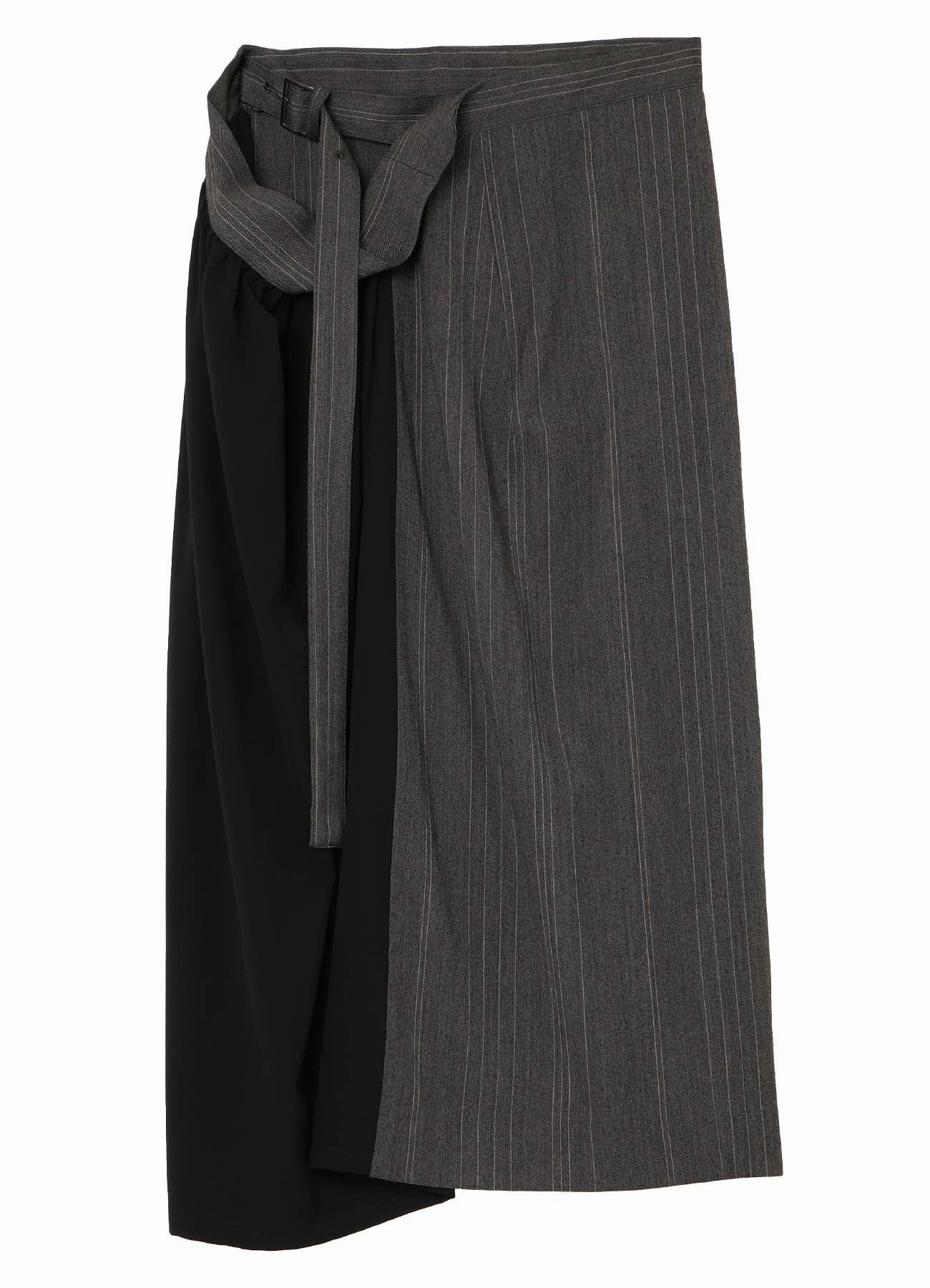 W/RY RANDOM HERRINGBONE RIGHT SIDE CLOTH SKIRT Stable Shape