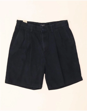 DOCKERS Mens Pegged Chino Shorts W32 Medium  Navy Blue Cotton Quick Access Pockets Stretchy Waist