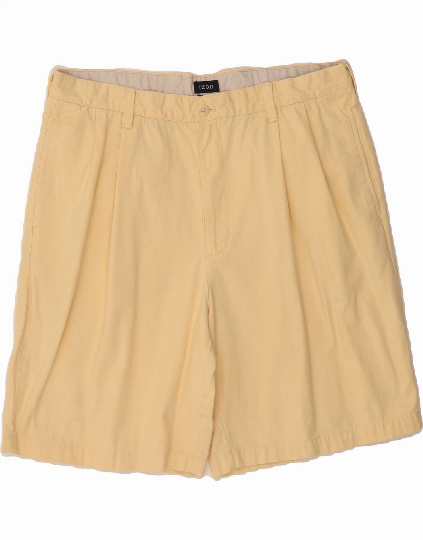 NonIrritatingTags IZOD Mens Pegged Chino Shorts W38 XL Yellow Cotton