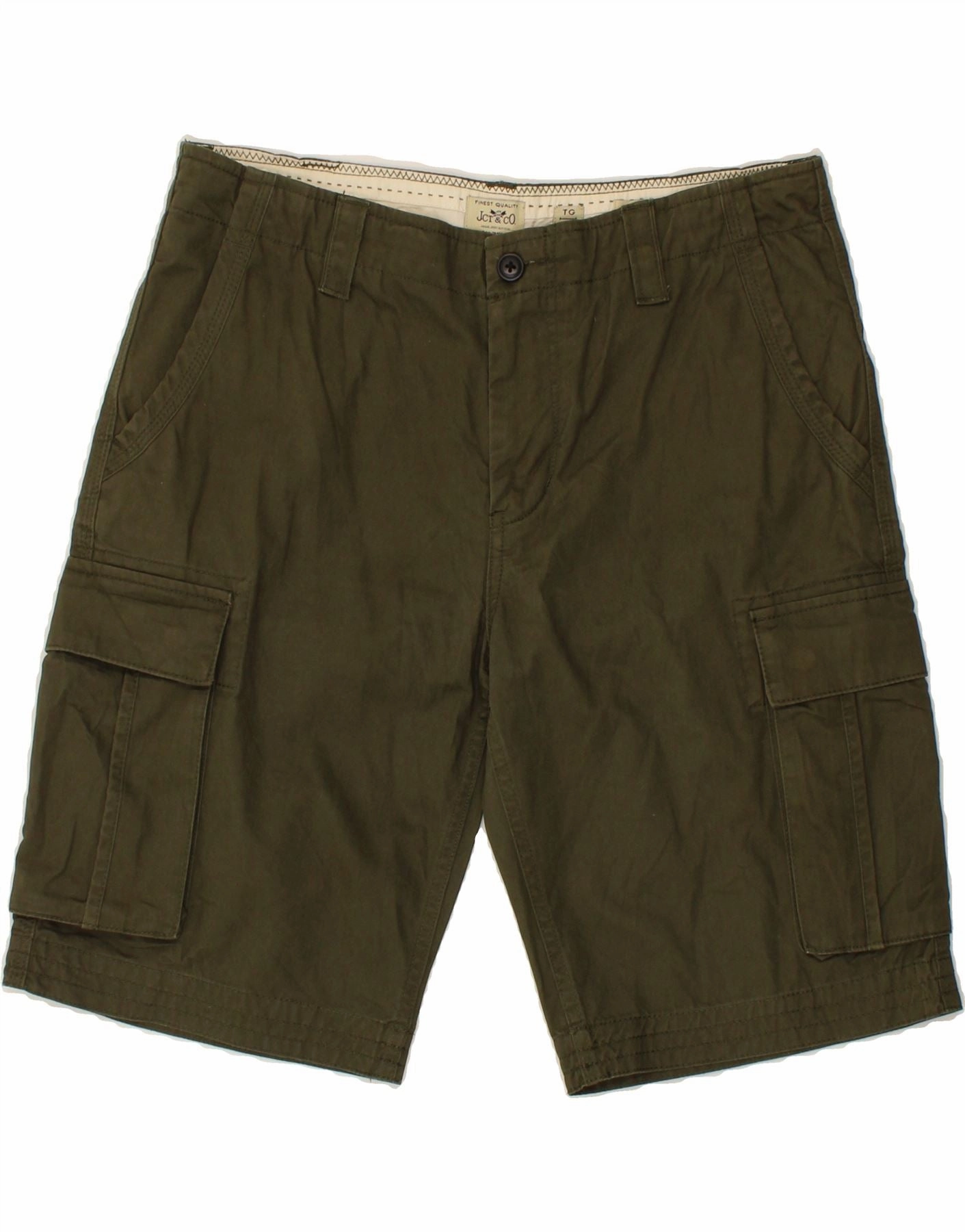 Clean Finish baseball uniform VINTAGE Mens Regular Fit Cargo Shorts IT 50 Large W36  Green Cotton