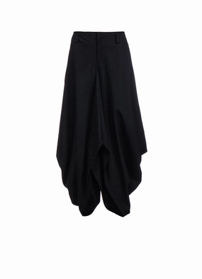 Durable Construction WOOL GABARDINE BOX PANTS