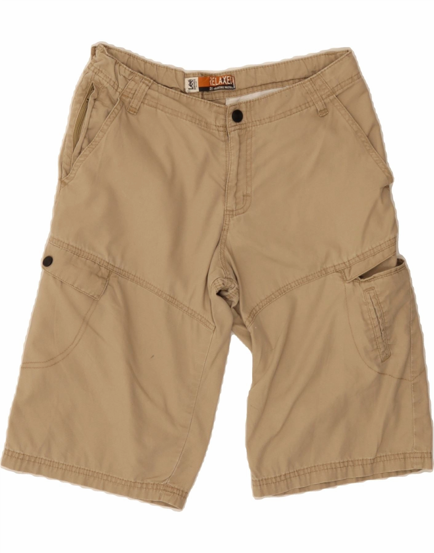 LEE Mens Dungarees Relaxed Fit Cargo Shorts W32 Medium  Beige Cotton snowboarding apparel