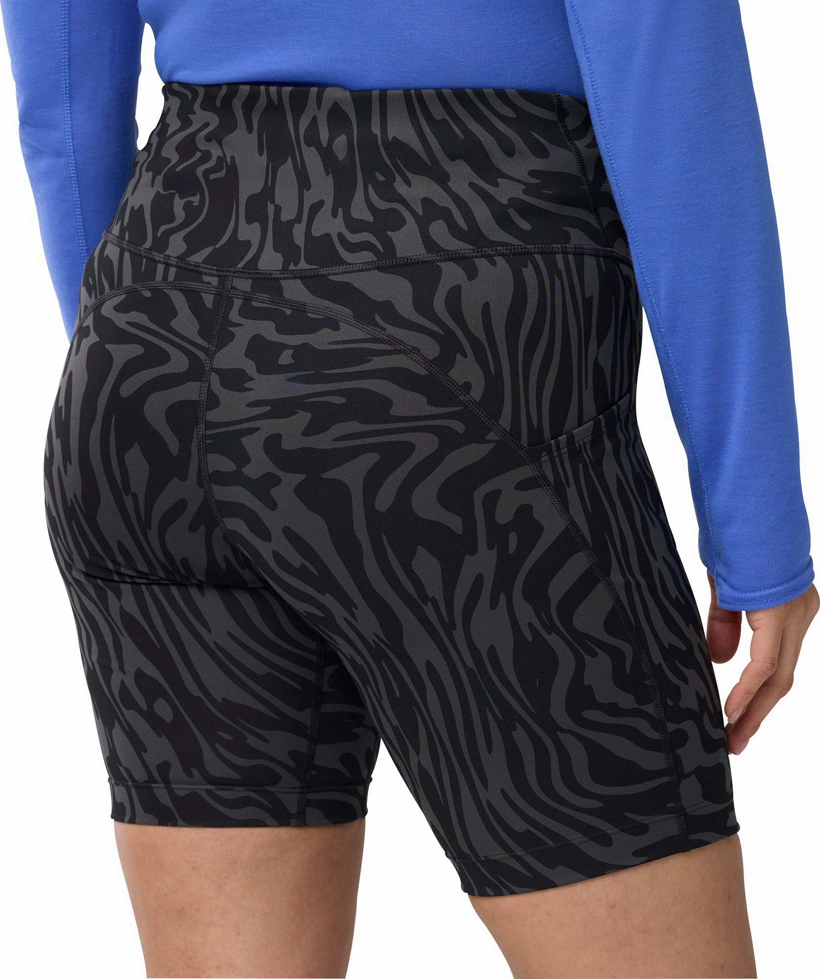 Odor Resistant Fabric Airport Travel Unisex Style Brooks Spark 8 Inch Womens Short Running Tights - Black