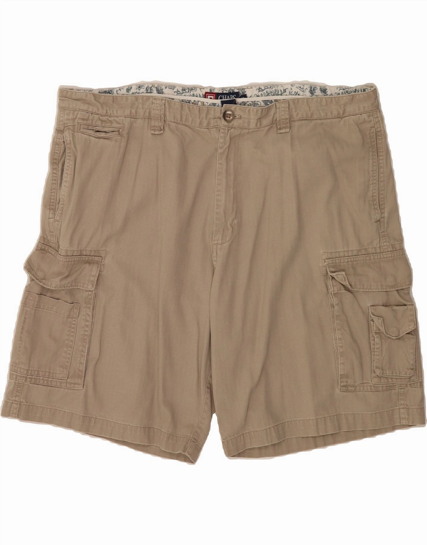 CHAPS Mens Cargo Shorts W42 2XL Beige Cotton Minimal Style Bold colors