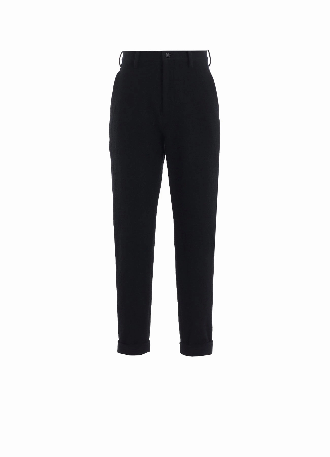 SHRINKED WOOL SERGE CUFFED HEM PANTS All Season Fit Perfect Silhouette