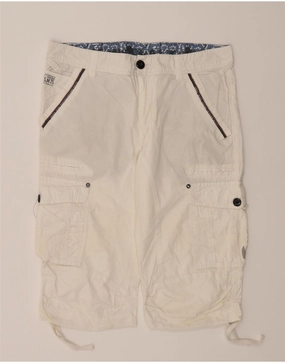 winter shorts G-STAR Mens Cargo Bermuda Shorts XL W36 White Cotton
