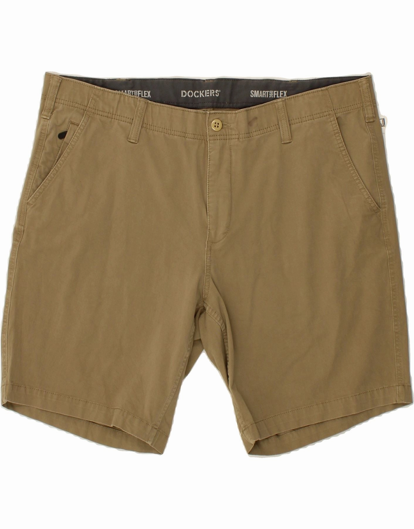 Seamless Comfort DOCKERS Mens Chino Shorts W40 XL Brown Cotton