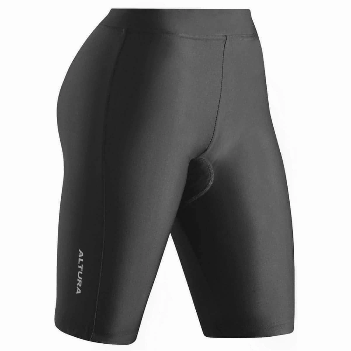 ski wear Four Way Stretch Altura Airstream Waist Womens Cycling Shorts - Black