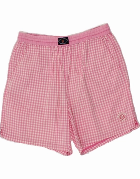 AMERIGO VESPUCCI Mens Casual Shorts Large W32  Pink Check Lightweight Design beach volleyball gear