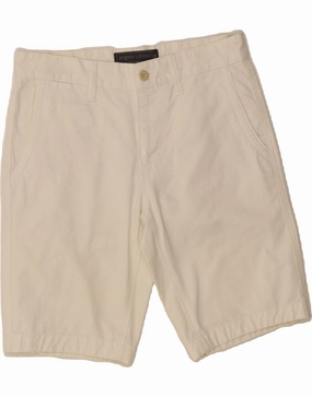 ANGELO LITRICO Mens Chino Shorts W30 Mediun White Cotton Travel Flex