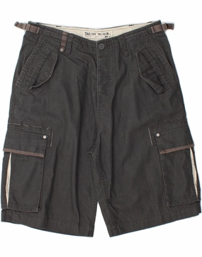 ANIMAL Mens Cargo Shorts W34 Large  Grey Cotton Moisture Management Lining
