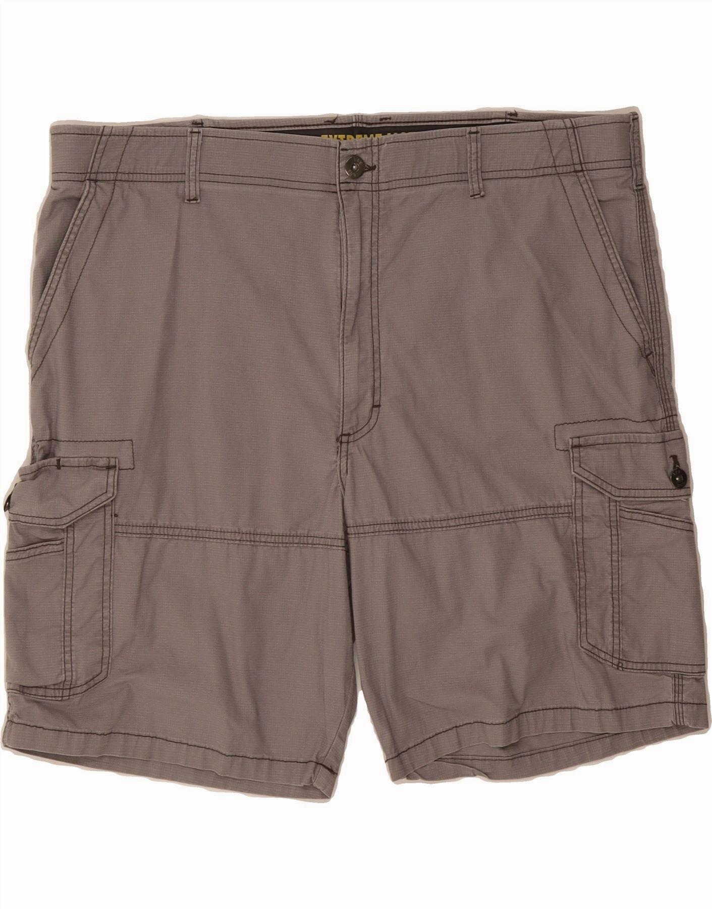 LEE Mens Cargo Shorts W42 2XL Grey Cotton Ergonomic Curved Seams