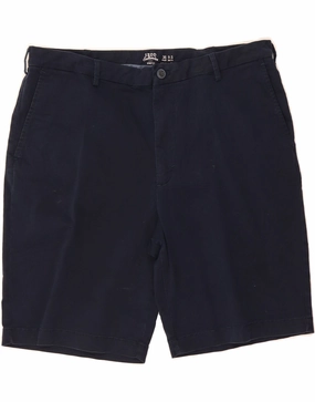 Low-waisted IZOD Mens Chino Shorts W36 Large Navy Blue Cotton
